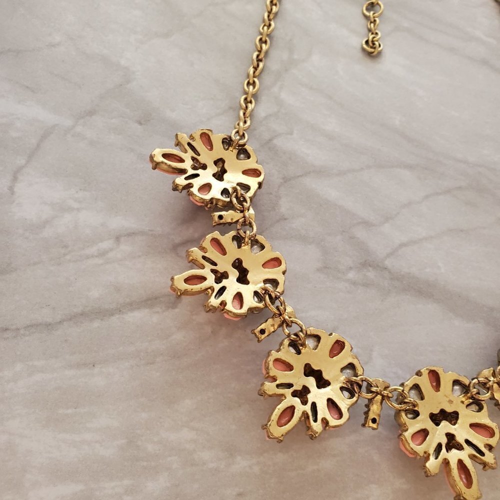 ✨ J.Crew Pink Rhinestone Crystal Cluster Stacked Statement Necklace ✨ - Picture 14 of 16